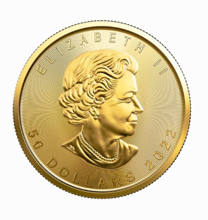 Gold coin 1 oz. Maple Leaf Au.