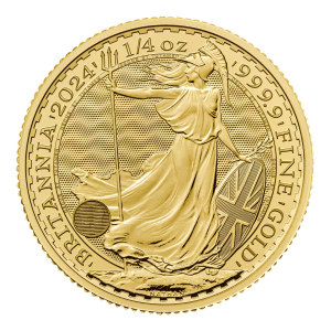 Золотая монета 1/4 oz. Britannia Charles III Au. 2024