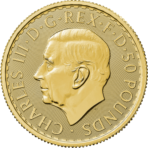 Gold coin 1/2 oz. Britannia Charles III Au. 2023