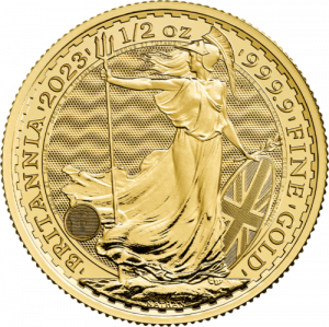 Gold coin 1/2 oz. Britannia Charles III Au. 2023