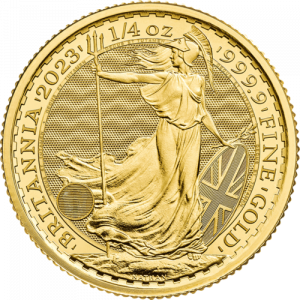 Gold coin 1/4 oz. Britannia Charles III Au. 2023
