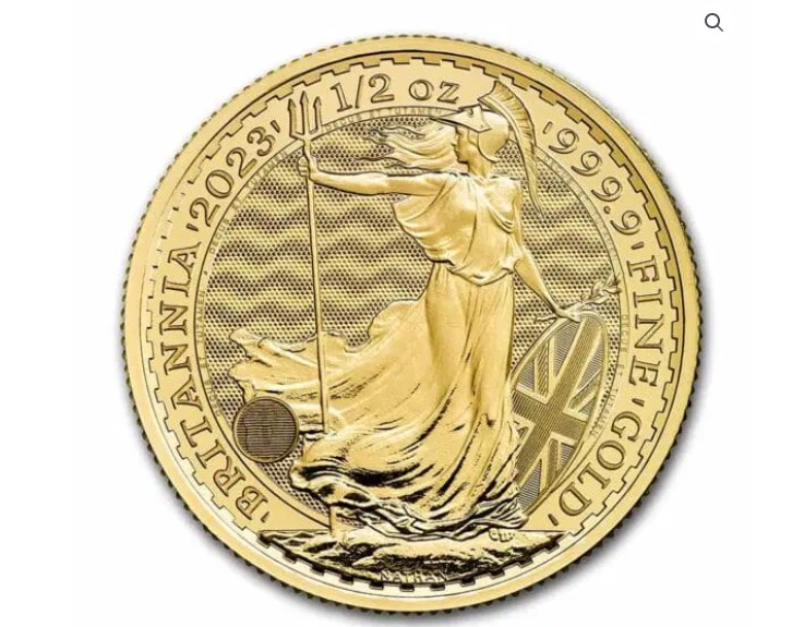 Zelta monēta  1/2 oz. Britannia Elizabeth Au. 2022