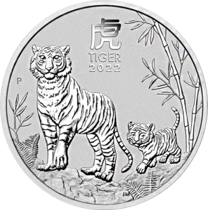 Silver coin 1 oz. Tiger 2022